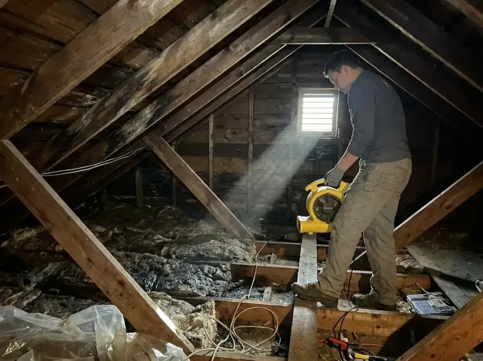 attic-water-damage-drying-proc-007 — frequently asked questions, Emergency Water Extraction & 24/7 Flood Response in Poteau,…